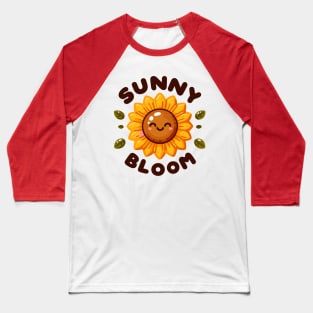 Sunny Bloom: Cheerful Sunflower Charm Baseball T-Shirt